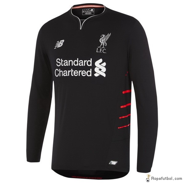 Camiseta liverpool Replica Segunda Ropa ML 2016/17 Negro